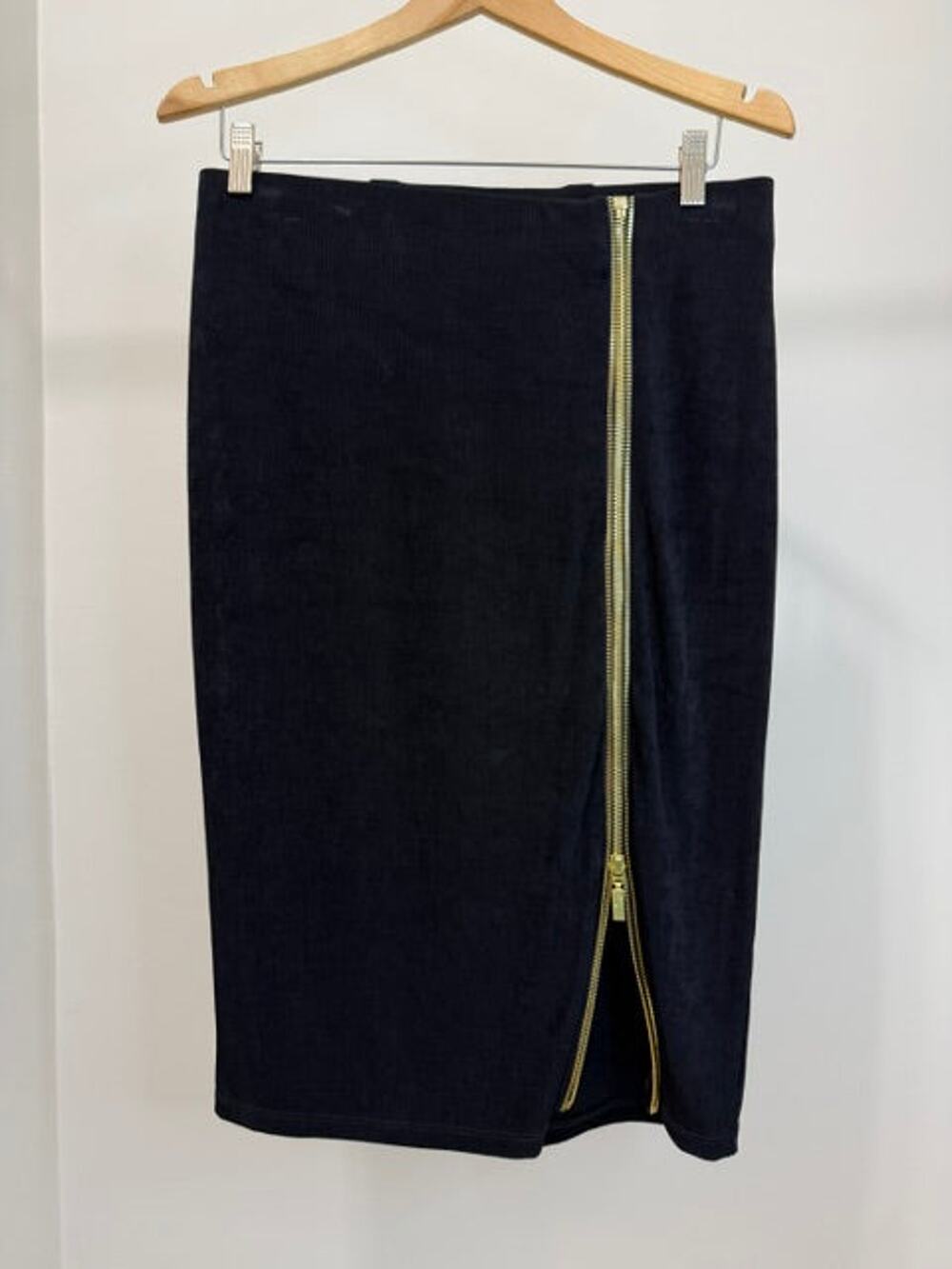 Travelers by Chico's Zipper Detail Skirt Black NWT Sz1/ L